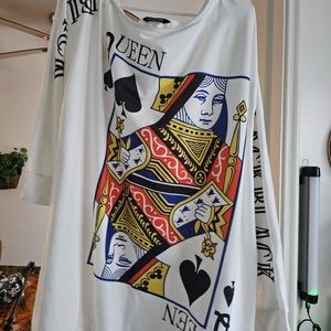 Queen sweatshirt off the shoulder
